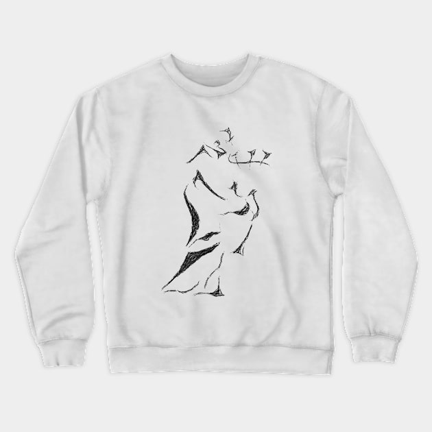 Bagpiper Sketch Crewneck Sweatshirt by Lonely_Busker89